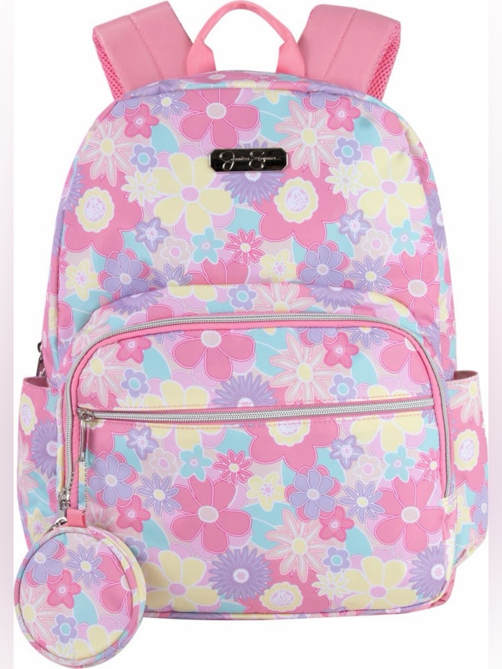 Jessica Simpson 2 Piece Laptop Backpack with Matching Keychain Coin Purse